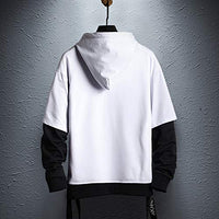 1 x RAW Customer Returns GURUNVANI Contrast Color Pullover Hoodie Men s Patchwork Hoodies Men, White, XXL - RRP €34.6