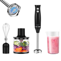 1 x RAW Customer Returns SOKANY hand blender stainless steel 500W, 2 speed hand blender, 4in1 hand blender chopper, mixer whisk attachment, measuring cup hand blender for baby food, mashed potatoes, yoghurt and vegetables - RRP €35.69