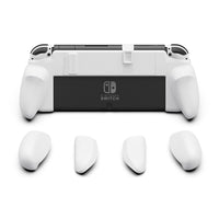 1 x RAW Customer Returns Skull Co. NeoGrip for Nintendo Switch OLED and Regular Model A dockable protective case with interchangeable handles fits all hand sizes No carrying case - OLED White - RRP €24.36