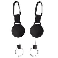 1 x RAW Customer Returns Kuuqa 2 Pieces Heavy Duty Retractable Key Chain Key Reel with 39 Inch Steel Wire Rope - RRP €10.07