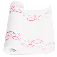 100 x Brand New HOECMRHP table runner fish made of fleece 28 cm x 6 m for boys and girls communion confirmation baptism white pink  - RRP €1109.0