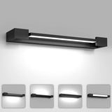 1 x RAW Customer Returns LED mirror light 18W 1850Lumen, 42cm IP44 bathroom mirror lamp cold white 5000K, 360 rotating lamp wall for mirror bathroom light mirror lamps for the bathroom bathroom lamp lighting inside matte black - RRP €52.99