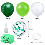 8 x Brand New Green White Balloons - RRP €81.68