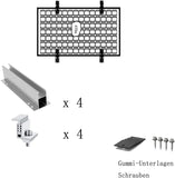 1 x RAW Customer Returns Warmfay solar module bracket mounting system, PV module bracket with 230MM aluminum profile and adjustable clamp for 1X solar module 30-35mm thickness, solar panel bracket for sheet metal roof flat roof trapezoidal- RRP €24.19