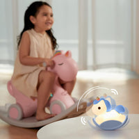 3 x Brand New URAQT Unicorn Night Light for Children, Silicone Night Lamp with Touch Control, with 3 Brightnesses and 30 Minute Timer, Rechargeable LED Lamp for Children s Rooms, Gift for Newborns Blue  - RRP €68.4