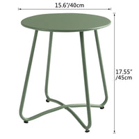 1 x RAW Customer Returns HollyHOME Outdoor Coffee Table Balcony Coffee Table, Living Room Coffee Table Round Garden Coffee Table Metal Side Table for Garden Patio Living Room, Green - RRP €38.26