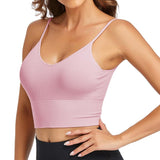 1 x Brand New Litthing Sports Bra Camisole Tank Tops Seamless Push Up Lingerie Brassiere Padded Yoga Bra for Women Strap Shorts Pink, XXL  - RRP €22.8