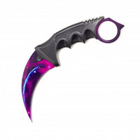 1 x RAW Customer Returns Real Life IRL Karambit Galaxy Black Knife knife CSGO - RRP €17.62