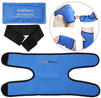 1 x RAW Customer Returns LotFancy cooling pad with fleece cover, cold warm compress, reusable, gel compress for cold and warm, suitable for microwaves, help for pain and fever therapy, ice pack blue - RRP €13.68