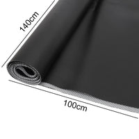 1 x Brand New Gohytal artificial leather sold by the meter 100 x 140cm, waterproof leather fabric grained imitation leather textured leather fabric sold by the meter artificial leather leather cracks upholstery fabric black - RRP €21.99