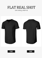 1 x RAW Customer Returns Meilicloth linen shirt men short sleeve summer men s Henley shirt linen casual shirt short T-shirt for men short sleeve shirt summer shirt top men short sleeve shirt casual beach Hawaii black XXL - RRP €24.19