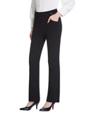 1 x RAW Customer Returns Tapata Women s 71cm 76cm 81cm 86cm Straight Leg Yoga Pants Elastic Business Pants with 4 Pockets, Tall Long Regular Petite for Office Business Everyday High Waist Pants, 71cm, Black M - RRP €44.95