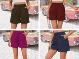 1 x RAW Customer Returns Famulily Women s Shorts Lightweight Outdoor Shorts for Women Travel Beach Shorts Wine L - RRP €30.24