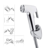 1 x RAW Customer Returns Bidet hand shower, hand held bidet sprayer, multifunctional ABS bathroom hand toilet bidet shower head hose holder wall mount set for bathing children, personal care, bathroom cleaning - RRP €13.0