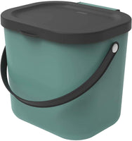 1 x RAW Customer Returns Organic waste bin 6l with lid and handle for the kitchen - RRP €11.59