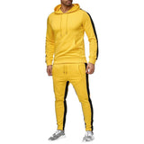 1 x RAW Customer Returns amropi Men s Jogging Tracksuit Set Hoodies and Pants 2 Pieces 4XL,Yellow - RRP €41.99