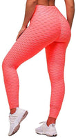 1 x RAW Customer Returns Memoryee Women s Honeycomb Leggings Ruched Butt Lifting High Waist Push Up Boom Booty Sport Leggings with Tummy Control Plus Size Opaque Stretchy Gym Yoga Pants Orange S - RRP €19.15