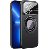 1 x RAW Customer Returns Dqtaoply Mobile Phone Case Compatible with iPhone 13 Pro Max Case with Magnetic, Thin Slim Hard Matte Case with Glass Lens Camera Protection Logo View Protective Case Compatible with iPhone 13 Pro Max Black 2  - RRP €21.6