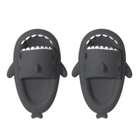 1 x RAW Customer Returns Summer Shark Slippers for Women Men Kids Shower Slippers Shoes Beach and Pool Sandals Shark Slides Slippers Quick Dry Open Toe Sandals, Dark Grey, 43 44 EU - RRP €21.58