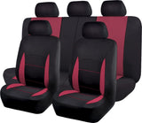 1 x RAW Customer Returns Flying Banner Car Seat Covers Universal Set with Airbag Full Range, Burgundy and Black  - RRP €33.26