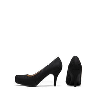 9 x Brand New DREAM PAIRS women s pumps dress shoes classic high heels for women with stiletto for business and work, size 36, BLACK suede, TIFFANNY - RRP €540.0