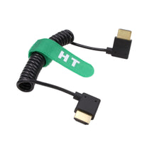 1 x RAW Customer Returns HangTon HDMI 4K 60p 8K cable thinly wound for ATOMOS Shinobi Ninja V Portkeys BM5 FEELWORLD Blackmagic Monitor ZCAM Sony A7IV Canon Nikon Camera Type A HDMI 2.1 right left angle - RRP €22.0