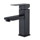 1 x RAW Customer Returns Hevenaov Black Sink Faucet Modern Bathroom Faucet Waterfall Sink Faucets Cold and Hot Water Available Single Handle Brass Basin Mixer Tap - RRP €21.6