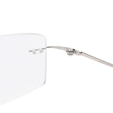 1 x RAW Customer Returns Rimless Reading Glasses Lightweight Titanium Reading Glasses Men Women 1.75 - RRP €23.47