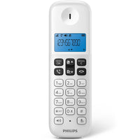 1 x RAW Customer Returns Philips D1611 W 34 Cordless landline phone backlight, HQ sound, up to 4 handsets, 50 questions, reduced consumption of Eco, caller ID, range 50 300 m - RRP €29.71