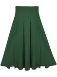 1 x RAW Customer Returns Women s High Waist Maxi Skirt Pockets with Side Slit Long A-Line Skirt Army Green M - RRP €31.16