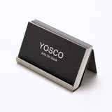 34 x RAW Customer Returns YOSCO Stainless Steel Business Card Holder for Desk Office Business Card Holder Collection Organizer for Business Card, Business Card Display, 2 Pack Black  - RRP €445.4