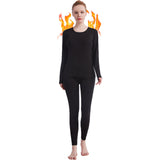 1 x RAW Customer Returns Women s Thermal Underwear Long Pants Solid Color Thermal Underwear Ultra Soft Gift with Box Black Small - RRP €27.0