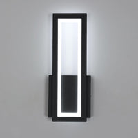 1 x RAW Customer Returns Toolight Wall Light Indoor LED 16W 1800LM, Wall Lamp Modern Rectangular Cool White Light 6500K, Wall Lamp Indoor Acrylic Black for Bedroom Hallway Living Room Stairs Bathroom, 32cm - RRP €28.46