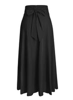 1 x RAW Customer Returns Black Skirt Long Women Summer Elegant High Waist A Line Slit Maxi Skirt Long Skirt with Pockets XL - RRP €32.99