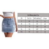 1 x RAW Customer Returns JayscreateEU women s summer skirt, denim skirt, tight skirt, mini skirt with pocket, hip skirt, A-line skirt with pocket hem, skirt with fringes, white, XXL - RRP €30.24