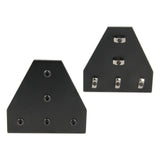 1 x RAW Customer Returns Zeberoxyz 8 PCS Black T Shape Corner Bracket Plate with Screws and T Nuts, 5 Hole 90 Degree Joint Plate for 4040 Series Aluminum Profile 3D Printer Frame 4040 Series Black-T with Nut  - RRP €54.44