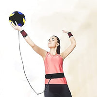 1 x Brand New Exogio Soccer Training Belt, Volleyball Spike Trainer, Football Trainer Cord Kick Trainer Adjustable for Indoor Outdoor, Training Equipment Aid for Serving, Spikes, Setting, Hitting - RRP €36.0