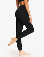 1 x RAW Customer Returns SAFORT 86cm inseam length women s jogging pants made of 100 cotton, leisure sweatpants, gym training pants with 3 pockets, high waist jogger running pants, black, S - RRP €27.99