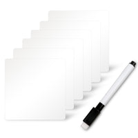 2 x Brand New Dimeho 6 Pack Dry Erase Sticky Notes 3 x 3 Reusable Whiteboard Stickers Washable Mini Label Squares for All Smooth Surfaces Removable Sticky Notes with Marker - RRP €40.8