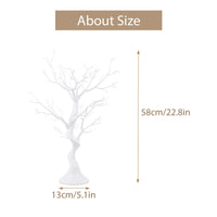 1 x RAW Customer Returns Sziqiqi Artificial Tree for Decoration Wedding Dining Table, Removable Wishing Tree Wedding, Decoration Tree for Wedding Reception Table, Fake Tree, White, 58cm - RRP €31.95