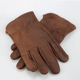 1 x RAW Customer Returns OLSON DEEPAK Leather Work Gloves for Driver Motorcycle Riding Yard Work Farm-Soft and Perfect Fit for Men and Women Retro, Large  - RRP €16.12