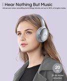 1 x RAW Customer Returns INFURTURE Active Noise Canceling Headphones, Bluetooth Headphones, Wireless Headphones, TV Headphones, Over Ear Headphones, 40 Hours of Playtime, Low Latency, Memory Foam Earpads, for Travel and for the Home Office - RRP €49.99