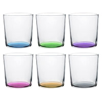 1 x RAW Customer Returns UNISHOP drinking glasses set of 6, colorful glasses set, dishwasher-safe glasses, drinking cups in 6 colors 345 ml - RRP €20.99