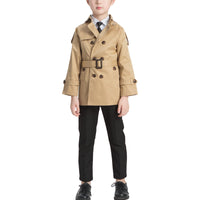 1 x RAW Customer Returns amropi Children s Trench Coat Elegant Coat with Belt Lightweight Double Breasted Jacket Khaki, 2-3 years - RRP €34.99