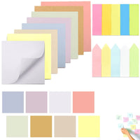 2 x Brand New 1800 pieces sticky notes set, 800 sheets 76 x 76 mm colored sticky notes and 1000 sheets of sticky strips, sticky notes for marking and highlighting pages for office home school meeting - RRP €12.08