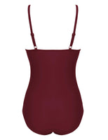 1 x RAW Customer Returns Ekouaer Women s Swimsuit Cut Out Tummy Control Push Up Swimsuit Swimsuit With Retro One Piece Swimwear Swimsuit High Quality, Cherry Red, L - RRP €24.99