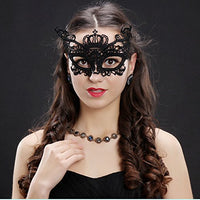 1 x Brand New YANGWEN Venetian Masks, 6PCS Black Sexy Ladies Lace Eye Mask, Masquerade Lace Mask for Mardi Gras Masquerade Halloween Carnival Cosplay Party Gothic Face Mask - RRP €19.2