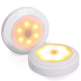 1 x RAW Customer Returns ipow LED touch lamp, set of 2 night lights, dimmable cabinet lights, night light that sticks everywhere, night lamp for cupboards, walls, stairs, kitchens - warm white - RRP €13.1