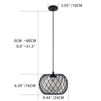 1 x RAW Customer Returns WOWEWA LED Retro Vintage Industrial Hanging Lamp Modern Pendant Light Black Metal Ceiling Light E27, Living Room for Indoor, Restaurant, Cafe, Bar, Kitchen, Children s Room - RRP €32.3