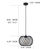 1 x RAW Customer Returns WOWEWA LED Retro Vintage Industrial Hanging Lamp Modern Pendant Light Black Metal Ceiling Light E27, Living Room for Indoor, Restaurant, Cafe, Bar, Kitchen, Children s Room - RRP €32.3